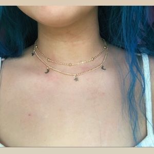 NEW star and moon choker/necklace
